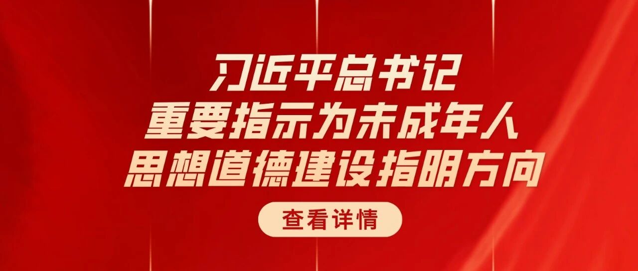 习近平总书记重要指示为未成年人思想道德建设指明方向